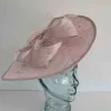 Diamond fascinator with net and spot  in pink
