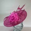 Oval hatinator with double quill in new hot pink