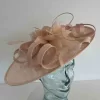 Oval hatinator with flower in blush