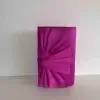 Satin clutch bag in berry pink