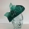 Velvet diamond fascinator in jade
